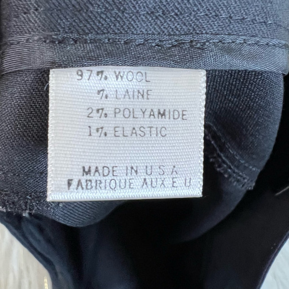 Theory Womens Dress Career Pants Black Mid Rise Stretch Pockets Wool Blend USA 0 - Picture 6 of 9